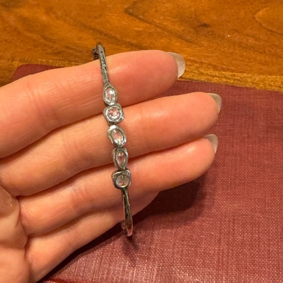 Silpada Magnifique Bangle Bracelet CZ & 925 Sterling Silver - Picture 8 of 11